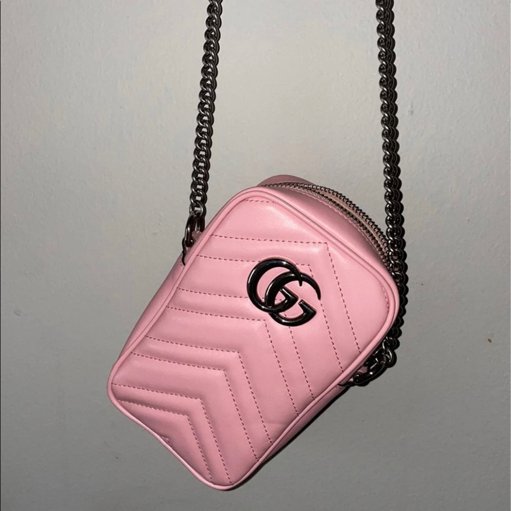 Pink Gucci Camera Bag